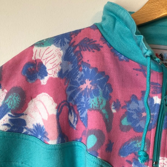 NWT Vintage deadstock sweatshirt -LARGE -retro quarter-zip Sport Modes pullover - Picture 14 of 16